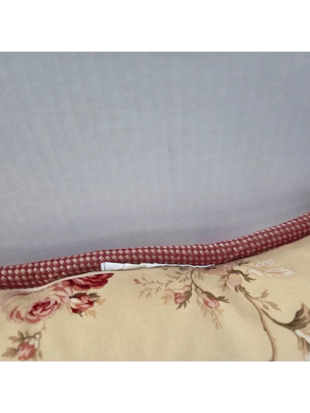 Waverly Sonata Harbor House Decorative Feather Pillow Red Floral 18